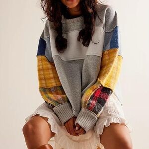 We The Free Multicolor Patchwork Sweater